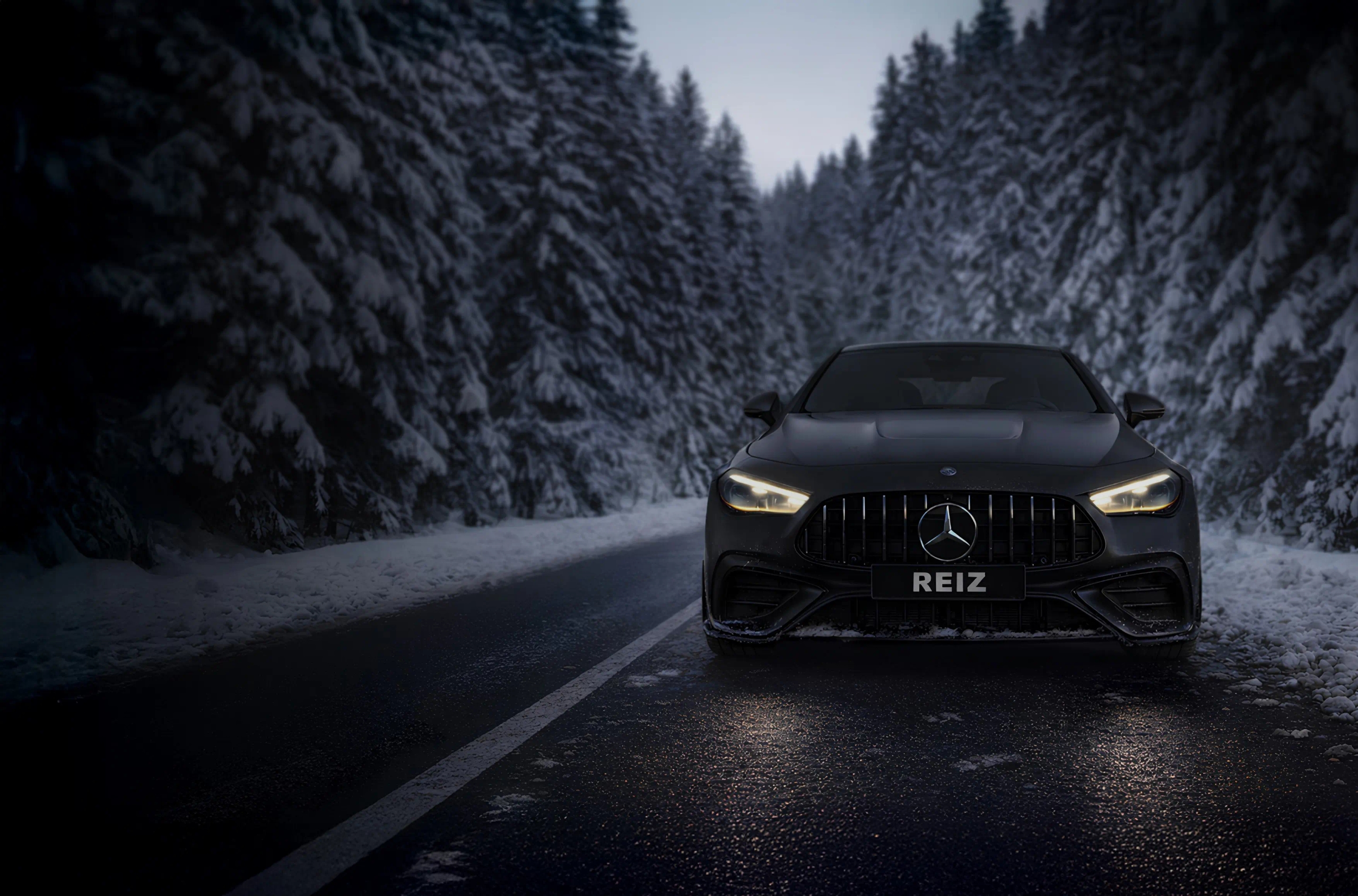 Оренда авто Львів — Mercedes CLE на фоні Карпат | REIZ